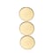 LaMode 3/4" Gold Flat Shank Buttons, 3ct.